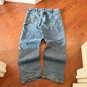 Vintage Lee Dungaree Carpenter Jeans Mens 34x30 Blue Baggy Skater Grunge Y2K